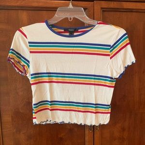 rainbow crop top size M